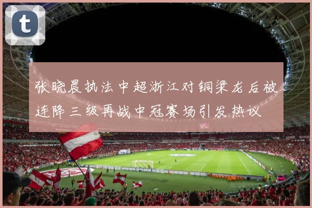张晓晨执法中超浙江对铜梁龙后被连降三级再战中冠赛场引发热议